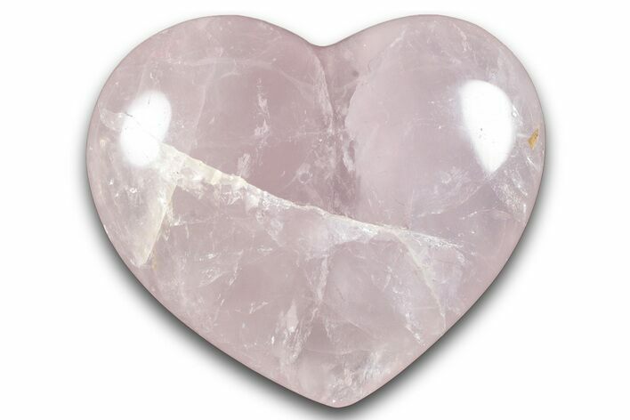 Polished Rose Quartz Heart - Madagascar #280346